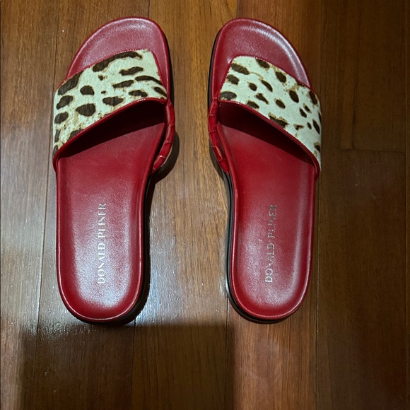 Donald J. Pliner Shoes - Donald J. Pliner Red and Leopard Women's Sandals